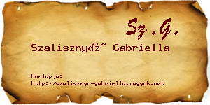 Szalisznyó Gabriella névjegykártya