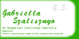 gabriella szalisznyo business card