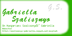 gabriella szalisznyo business card